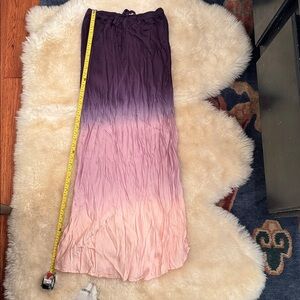 Young Fab Broke Sz L long Purple and Pink Ombre Maxi Skirt